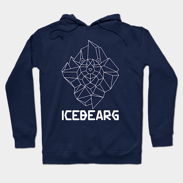 Iceberg The IceBEARg A polar ice bear in an iceberg outline Hoodie by PawkyBear